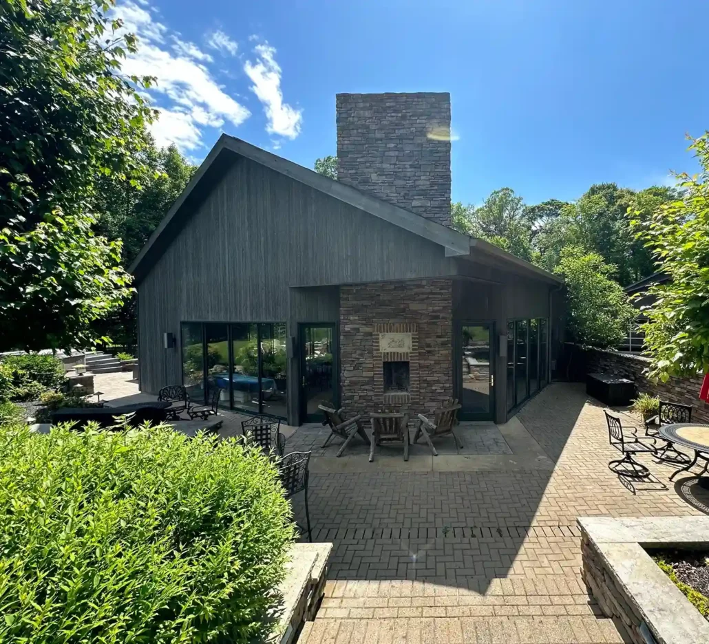 A Modern Mountain Style Contemporary Home in Boardman Gleams in the Sun with its Fresh Coat of Paint.
