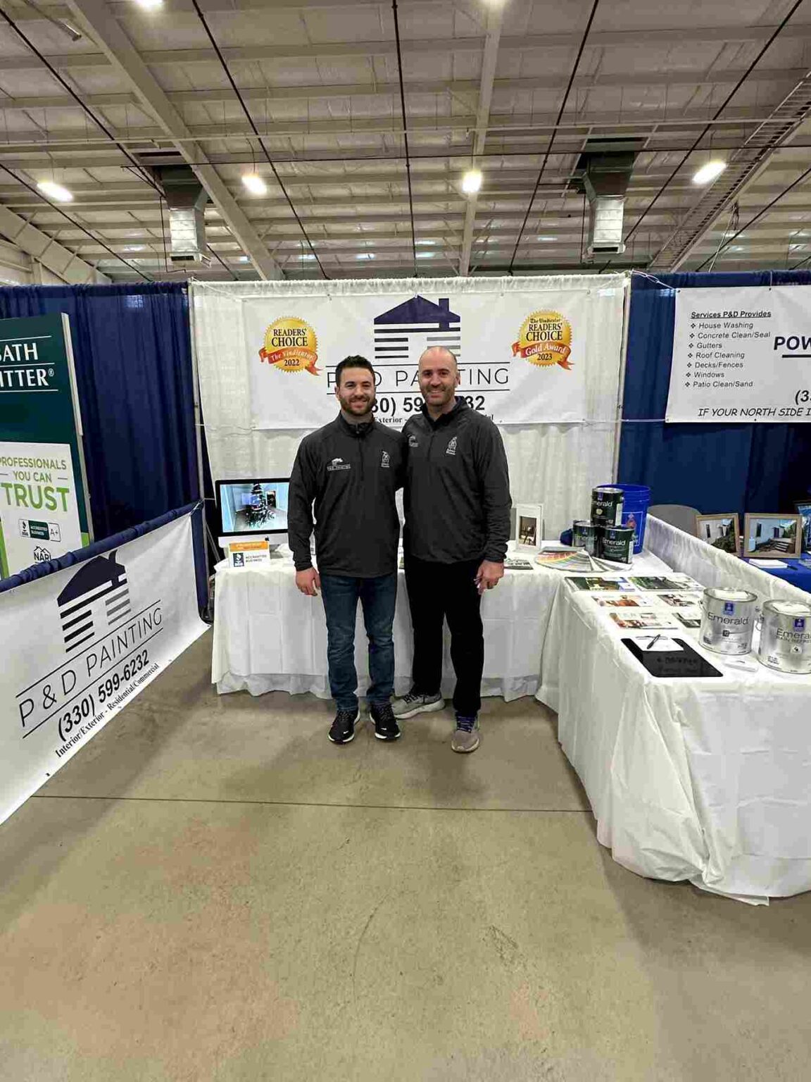 Patsy and Dom Daltorio, Owners of P & D Painting and P & D Power Washing at the 2025 Canfield Home Show.
